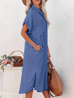 Talia Timeless Dress with Fixed Pockets Evening Wear Edit