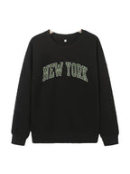 Simple Letter Print Drop Shoulder Sweatshirt