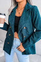 Double Breasted Casual Corduroy Jacket