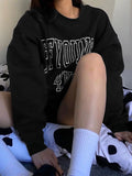 American Vintage Style Letter Print Sweatshirt