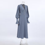 Classical Elegant Fold Low -cut Dress