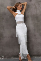 Fringe Bandage Bodycon Boho Dress