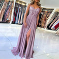 Alda Chic High Slit Lace Dress Everyday Luxe Edit