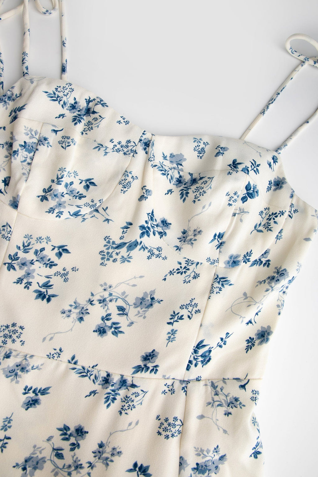 Floral Print Sweetheart Tie Shoulder Bustier Mini Dress