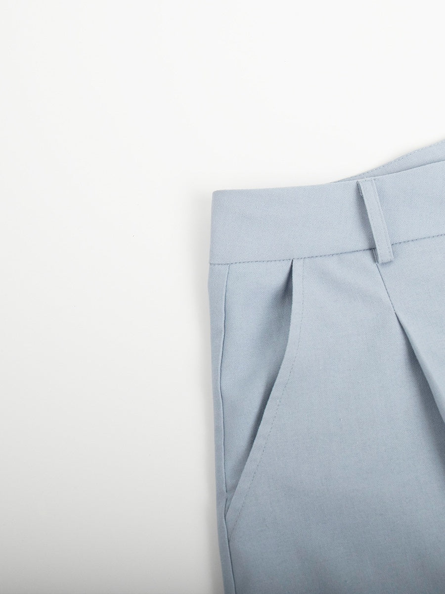 Flax Commuter Vest Loose Shorts Set 2-piece Sets