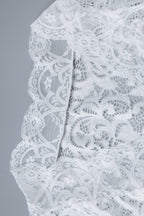 Deep V Neck Bell Sleeve Scallop Trim Floral Lace Maxi Dress