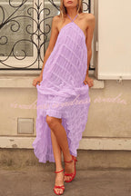 Versatility and Vintage Charm Pleated Drawstring Waist Tiered Maxi Skirt