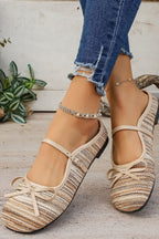 Elegant Bow-embellished Chunky Heeled Mary Jane Shoes
