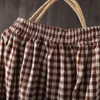 Breathable Cotton Linen Literary Loose Casual Skirt