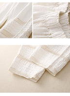 Lace-panel straight-leg wide-leg pants
