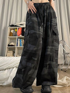 Camouflage Print Bound Feet Cargo Pants