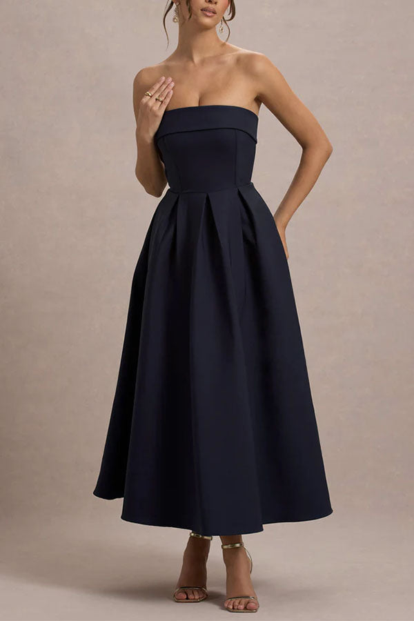 Celine Strapless Midi Dress