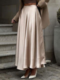 Satin Skirt For Women Autumn Long Bottoms For Women