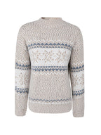 Snowflake Jacquard Mock Neck Sweater