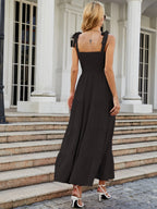 Sleeveless Flowers Printed Long Dress