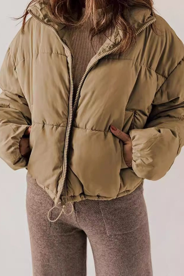 Classic Plain Quilted Puffer Jacket