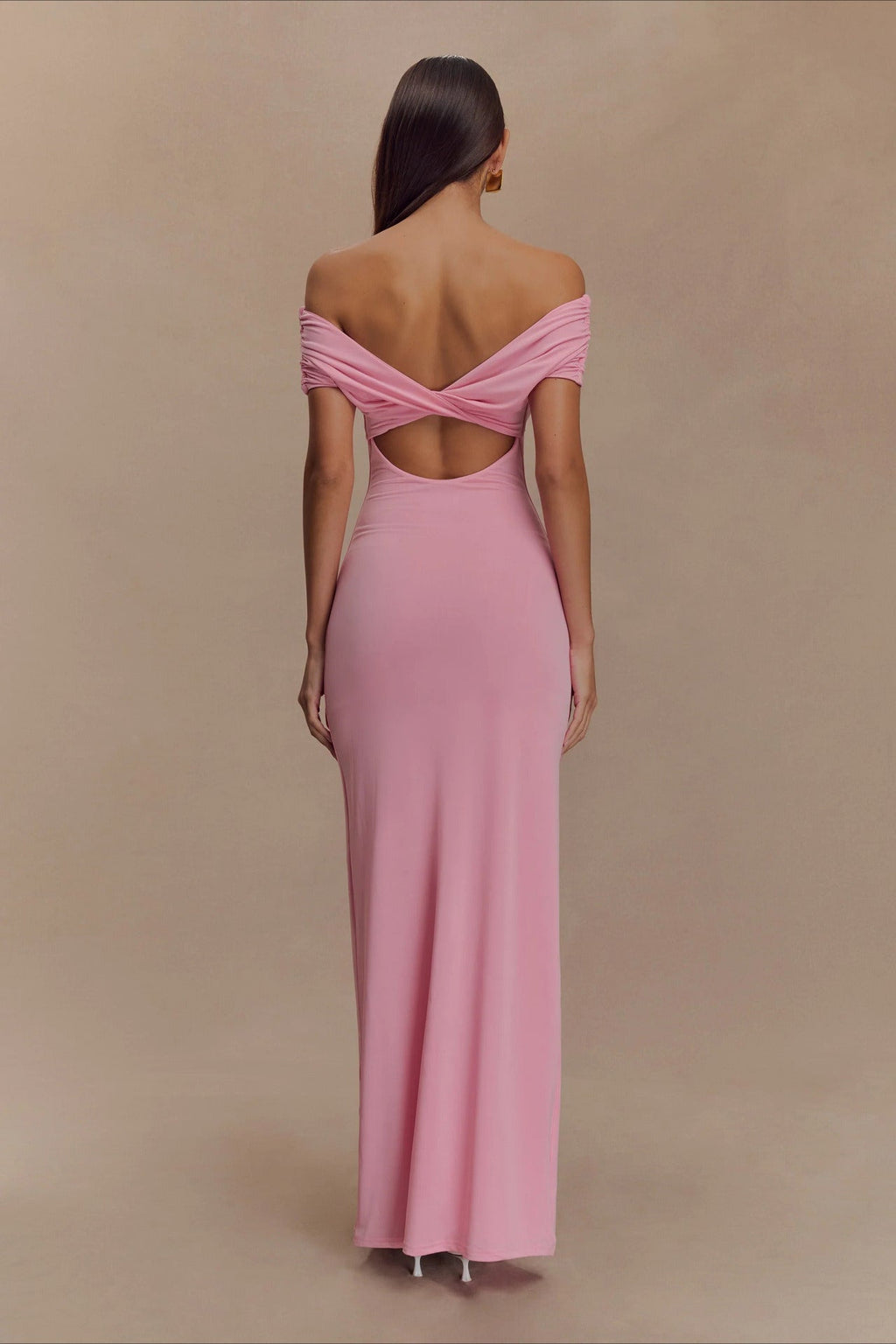 Bodycon Off Shoulder Backless Midi Dress