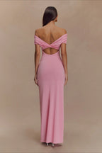 Bodycon Off Shoulder Backless Midi Dress
