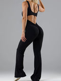 Solid Cutout Backless Jumpsuit