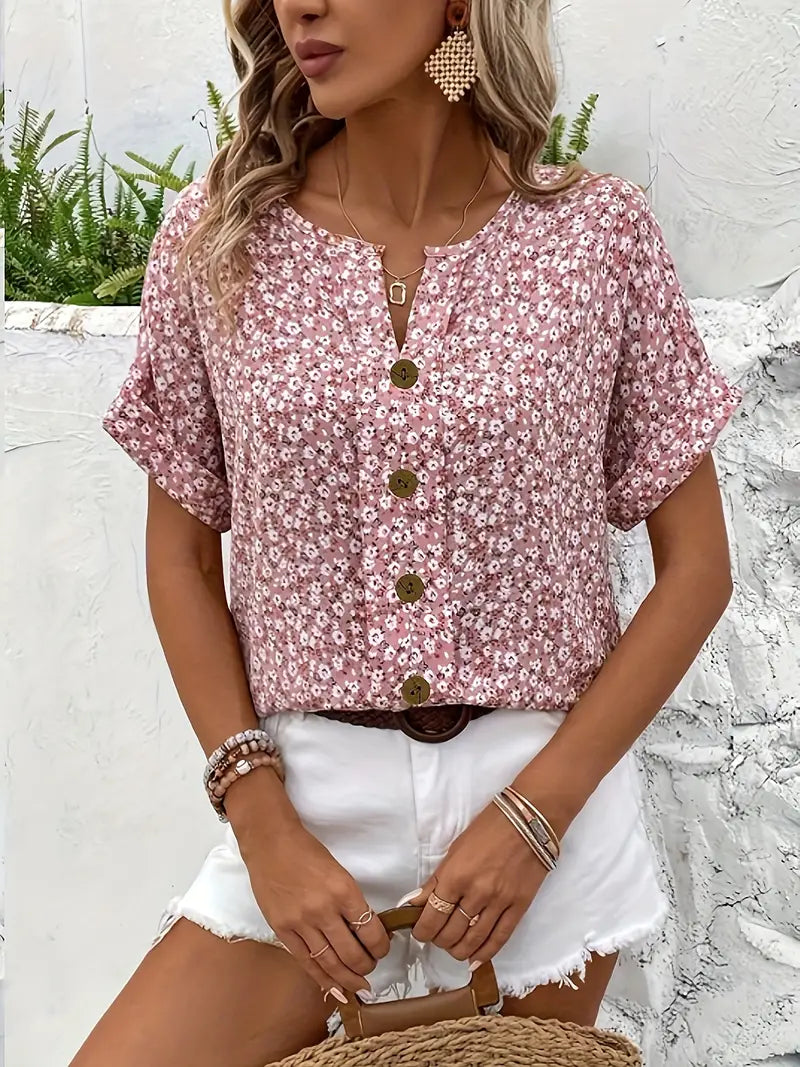 | Women's Floral Summer Print Blouse