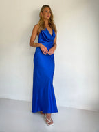 By Nicola Lucia Maxi Dress in Cobalt