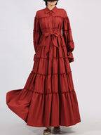Tiered Tie Waist Maxi Dress
