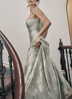 Mesh Maxi Dress with Floral Print