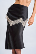 Colorblock Lace Slim Skirt