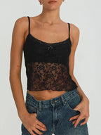 Lace See Through Cami Top