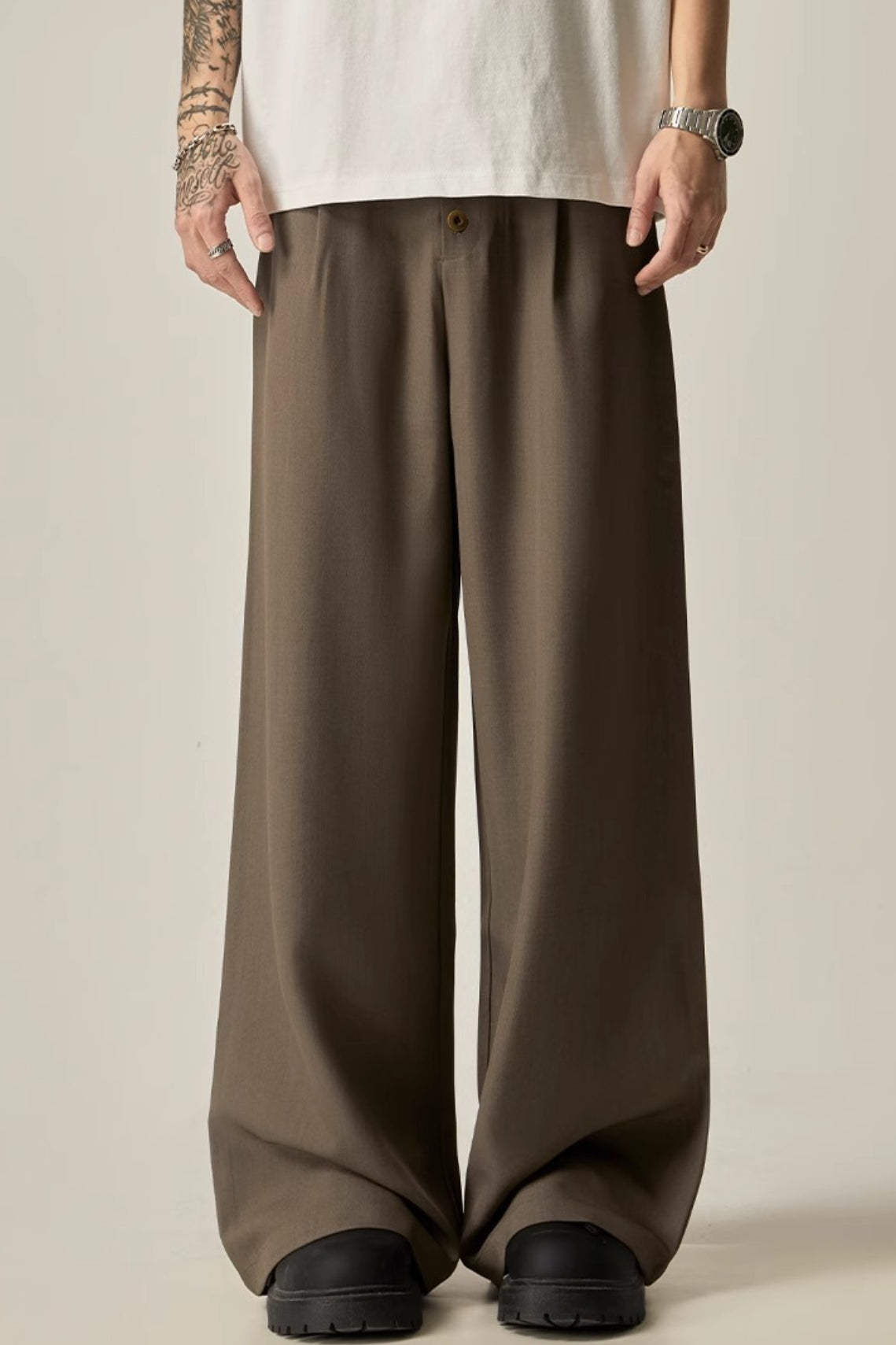 Vintage Relaxed Fluid Wide Leg Pants