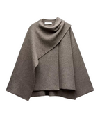 | Women Draped Cape Coat