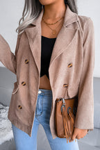 Double Breasted Casual Corduroy Jacket