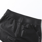 Long sleeve PU leather medium rise pant set  | Festival Outfits Women