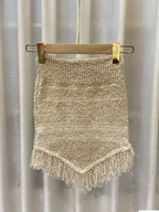 Knit Tassel Slim Short Bandeau Top