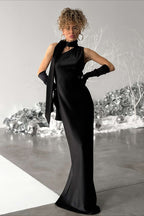 One Shoulder Fitted Silk Dress