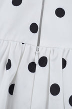 Halter Neck Bubble Hem Polka Dot Fit And Flare Mini Dress