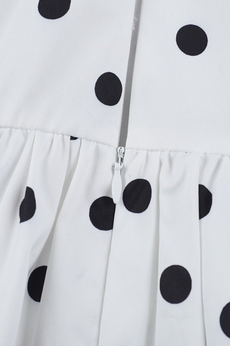 Halter Neck Bubble Hem Polka Dot Fit And Flare Mini Dress