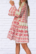 Printed Tierred Babydoll Dress