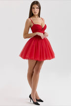 Chiffon Lace-up Backless Dress
