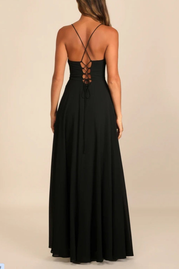 Halter Backless Maxi Dress