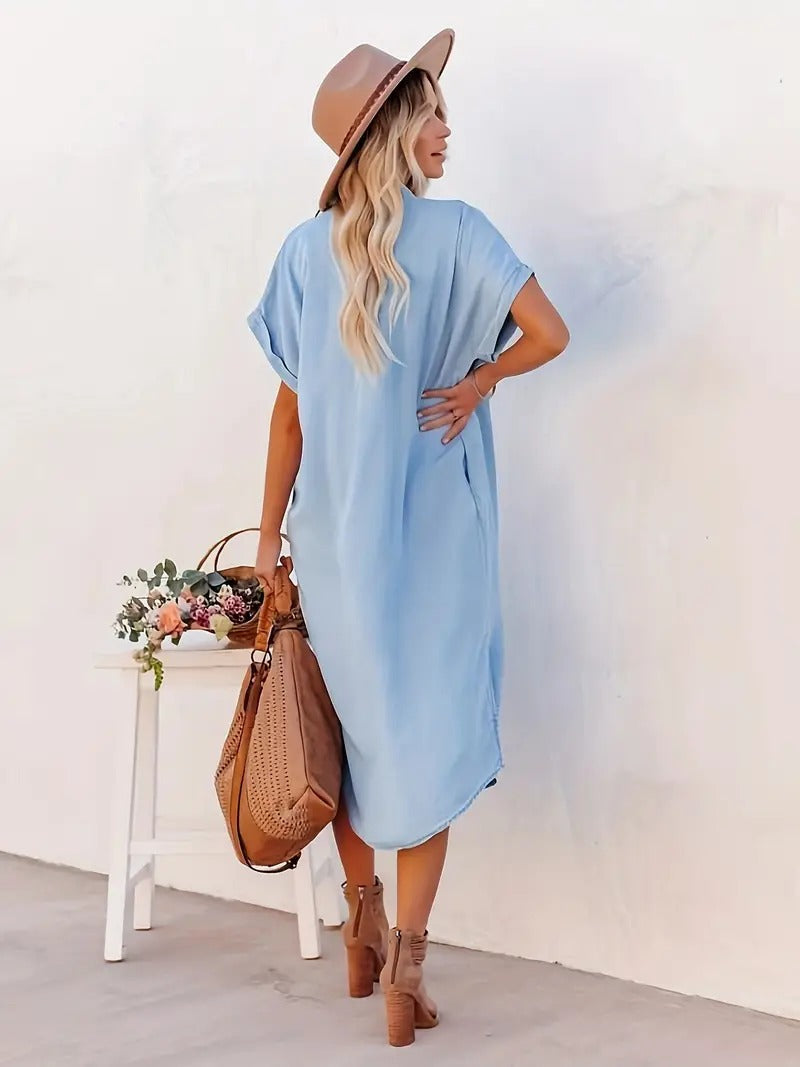 Miriam Aesthetic Dress with Fixed Pockets Premium Wardrobe Essential