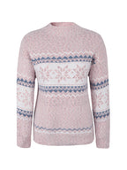 Snowflake Jacquard Mock Neck Sweater