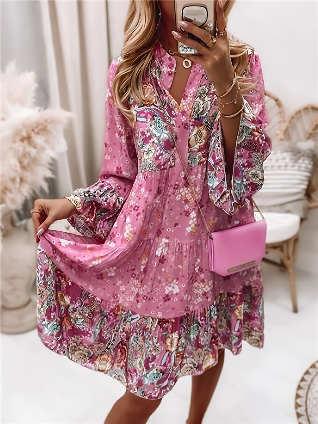 Ruffle Hem Dress