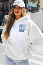 Oversized Letter Print Hoodie