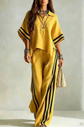 Striped Side-Panel Two-Piece Sets