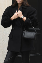 Wool Blend Relaxed Tailoring Coat