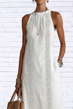 Sleeveless Side Slit Midi Dress | Elegant Women__ Style
