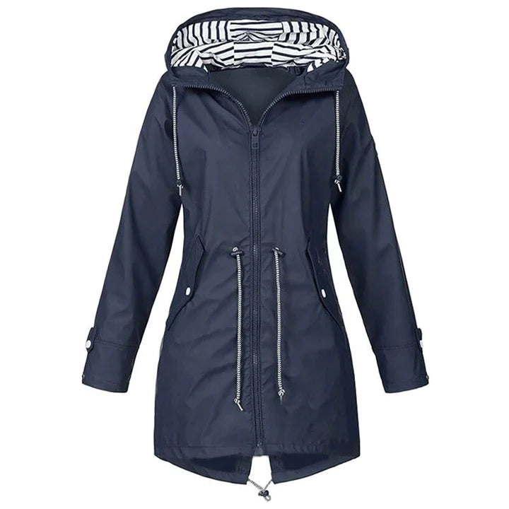 | Women's Casual Hooded Lightweight Raincoat