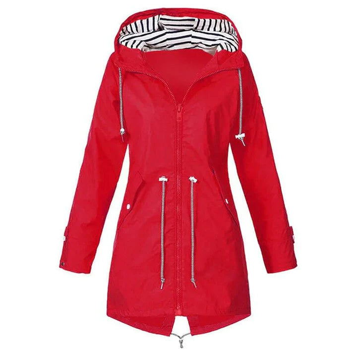 | Women's Casual Hooded Lightweight Raincoat
