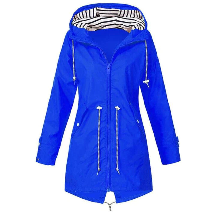 | Women's Casual Hooded Lightweight Raincoat